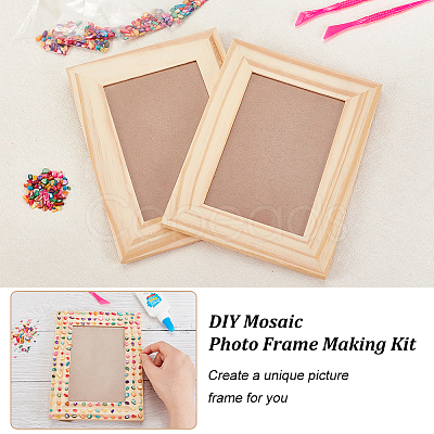 DIY Chips Shell Mosaic Photo Frame Making Kit DIY-OC0004-48-1