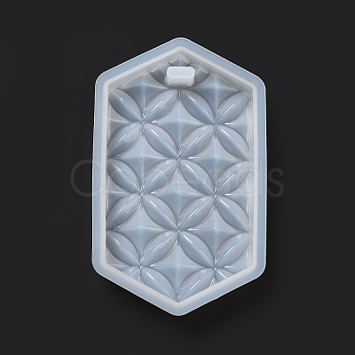 DIY Embossed Flower Pattern Pendant Silicone Molds DIY-G079-01E-1