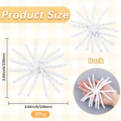 8Pcs Cloth Curly Ribbon Bows AJEW-SP0001-48A-1