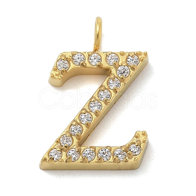 Ion Plating(IP) 304 Stainless Steel Micro Pave Cubic Zirconia Pendants STAS-Z107-03G-25-1