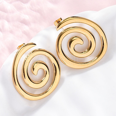 304 Stainless Steel Stud Earrings EJEW-F357-01G-01-1