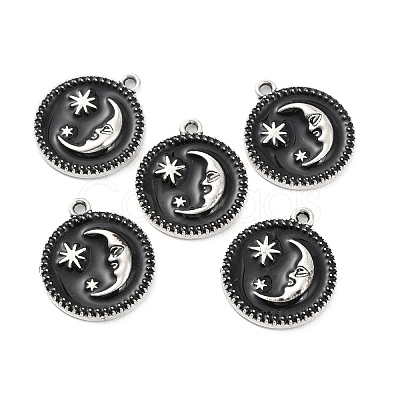 Alloy Enamel Pendants FIND-C032-08B-02P-1