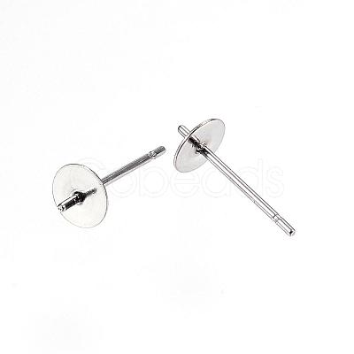 Tarnish Resistant 304 Stainless Steel Stud Earring Findings STAS-D448-089P-5mm-1
