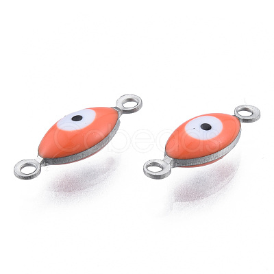 304 Stainless Steel Enamel Connector Charms STAS-N092-179F-1