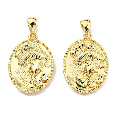 Rack Plating Brass Pendants KK-D026-20G-1