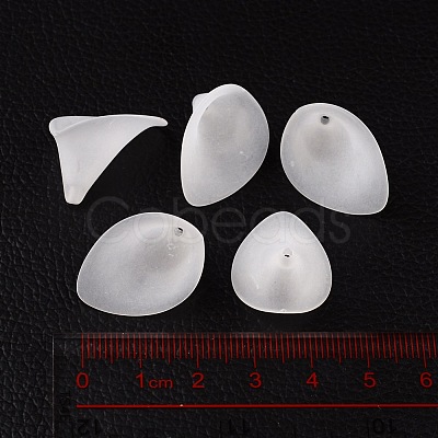 Frosted Acrylic Calla Lily Flower Beads for Chunky Necklace Jewelry X-PAF011Y-1-1