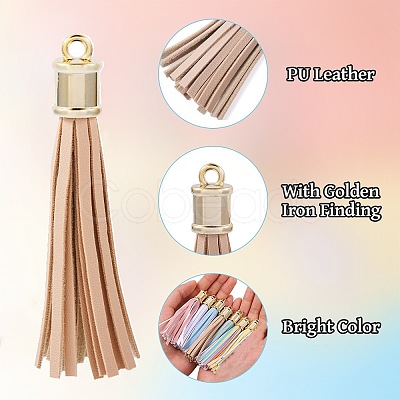 PU Imitation Leather Tassel Pendants FIND-TA0005-07A-1