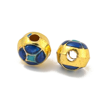 Rack Plating Brass Enamel Beads KK-P277-36G-03-1