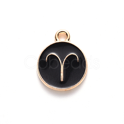 Alloy Enamel Pendants X-ENAM-S124-01A-08A-1