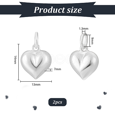 925 Sterling Silver Peach Heart Charms FIND-PH0021-55B-1