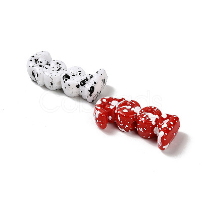 Opaque & Spray Painted Acrylic Beads OACR-G049-03-1