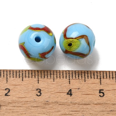 Handmade Lampwork Beads Strands LAMP-G162-08A-09-1