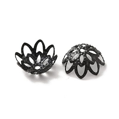 Ion Plating(IP) 304 Stainless Steel Flower Fancy Bead Caps STAS-G085-16EB-1