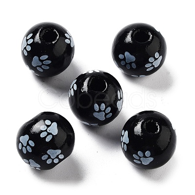 Dog Theme Wood Beads WOOD-M011-05A-02-1