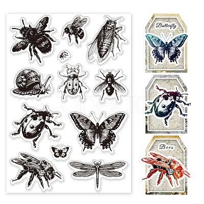 Summer Theme PVC Plastic Clear Stamps DIY-WH0631-0463-1