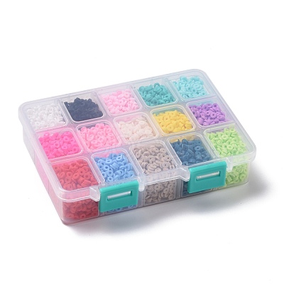150G 15 Colors Handmade Polymer Clay Beads CLAY-JP0001-14-4mm-1