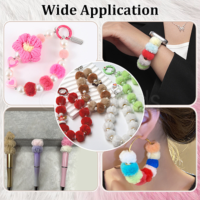 80Pcs 8 Colors Imitation Rabbit Hair European Beads FIND-PH0027-68A-1