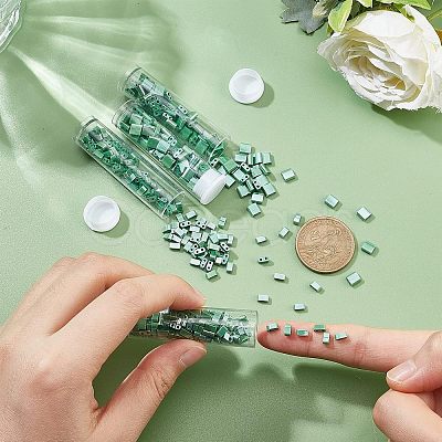 520Pcs 2 Style 2-Hole Glass Seed Beads SEED-NB0001-72B-1