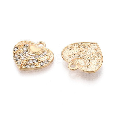 Alloy Rhinestone Pendants FIND-N008-28KCG-1