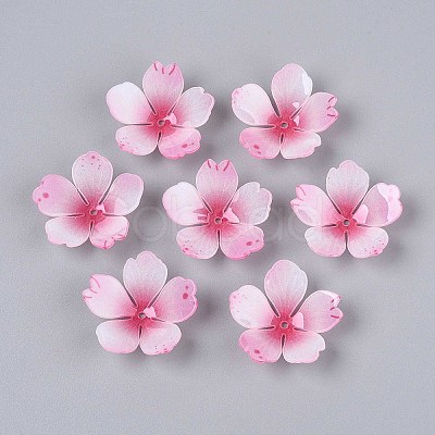 Flower Acrylic Bead Caps X-SACR-T017-51C-1