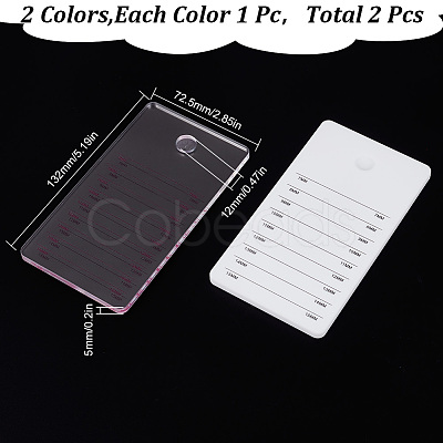 2Pcs 2 Colors Acrylic False Eyelashes Display Board AJEW-GO0001-31-1
