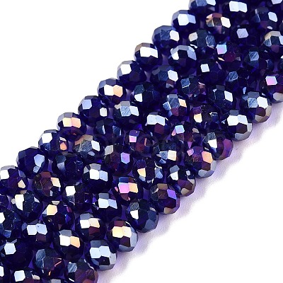 Electroplate Glass Beads Strands EGLA-A044-T4mm-B06-1