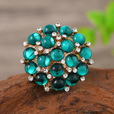 Transparent Resin with Alloy Finger Rings CX4663-2-1