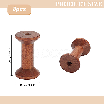 Wood Thread Bobbins TOOL-WH0159-36A-1