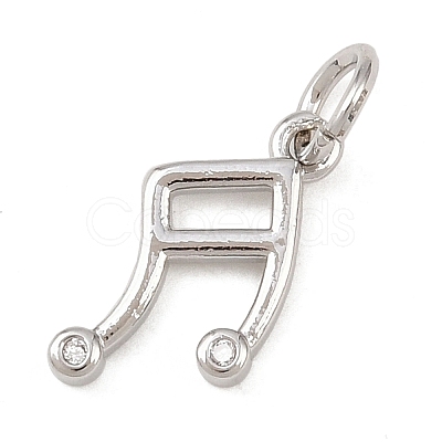 Brass Micro Pave Cubic Zirconia Pendants KK-G544-40P-1