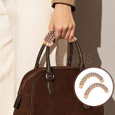 Cowhide Bag Handle Protective Sleeves AJEW-WH0766-80A-1