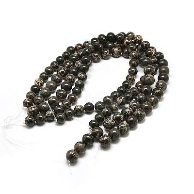 Natural Imperial Jasper Beads Strands X-G-I122-8mm-11-1