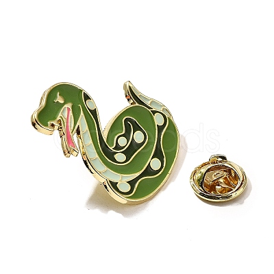 Chinese Zodiac Snake Enamel Pins JEWB-Q011-03A-1