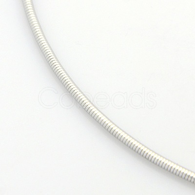 Non-Tarnish Casual Style 304 Stainless Steel Snake Chain Choker Necklaces X-STAS-O037-05-1