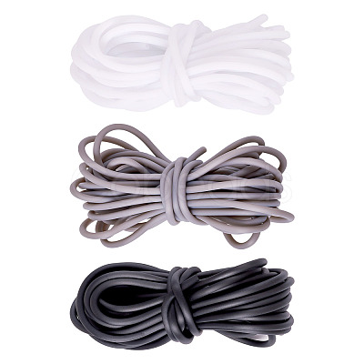 15M 3 Colors Hollow Pipe PVC Tubular Synthetic Rubber Cord RCOR-TA0001-09-1