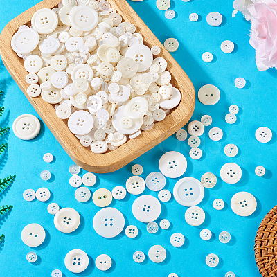 Flat Round Resin Buttons BUTT-TAC0017-01D-1