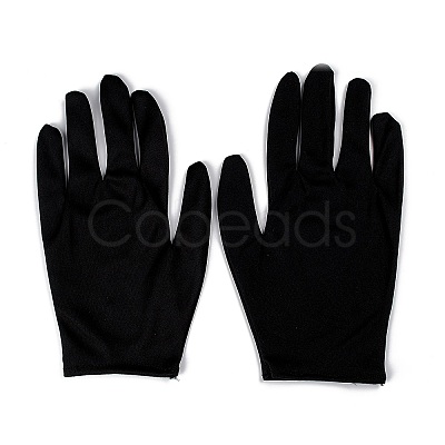 Polyester Skeleton Hand Horror Full Finger Gloves AJEW-A045-01A-1