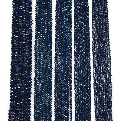 Electroplate Opaque Solid Color Glass Beads Strands EGLA-A044-P3mm-L16-1