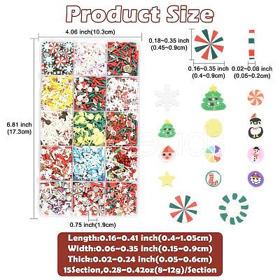 128G Christmas Theme Handmade Polymer Clay Cabochons CLAY-FS0001-51-1
