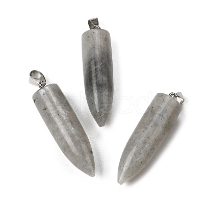 Natural Labradorite Pointed Pendants G-F820-12F-1