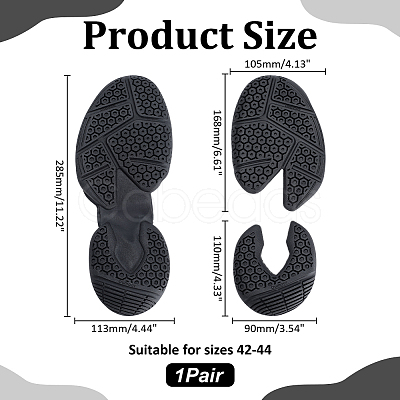 Shoe Repair Synthetic Rubber Shoe Sole Replacement DIY-WH0899-726A-1