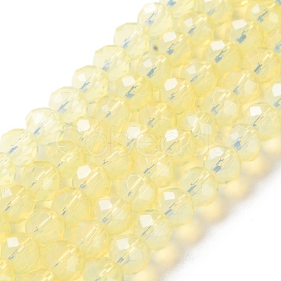 Baking Paint Transparent Glass Beads Strands DGLA-A034-J6MM-D06-1