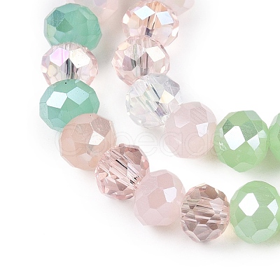 Electroplate Glass Beads Strands GLAA-T023-D16-04-1