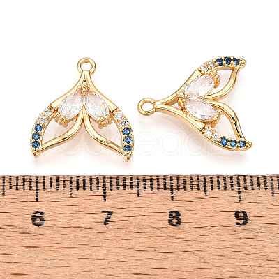 Brass Micro Pave Cubic Zirconia Pendants KK-N261-103G-1