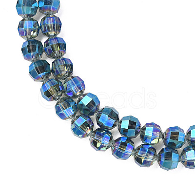 Transparent Electroplate Glass Beads Strands EGLA-N006-038C-1