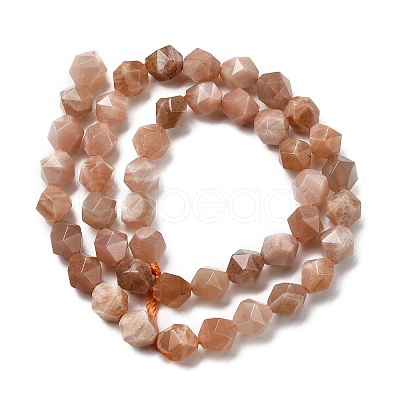 Natural Peach Moonstone Beads Strands G-Z119-A18-02-1