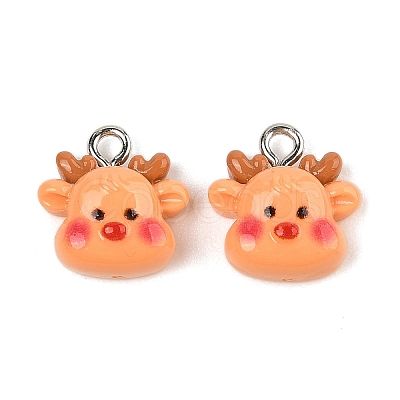 Christmas Theme Opaque Resin Pendants RESI-S08-02P-1