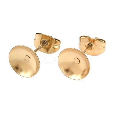 304 Stainless Steel Stud Earring Findings STAS-D389-03F-G-1