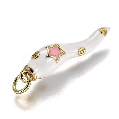 Brass Enamel Pendants X-KK-B026-15G-C-1