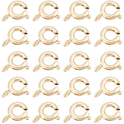 20Pcs Brass Spring Ring Clasps KK-BBC0025-72A-1