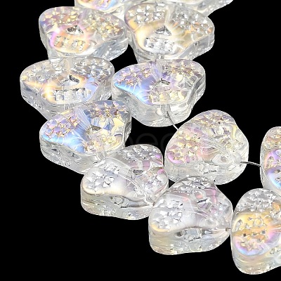 Transparent Electroplate Glass Beads Strands EGLA-F158-AB02-A-1